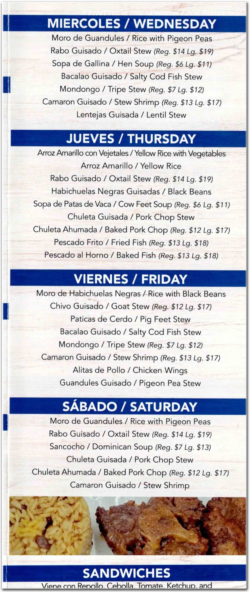 menu image