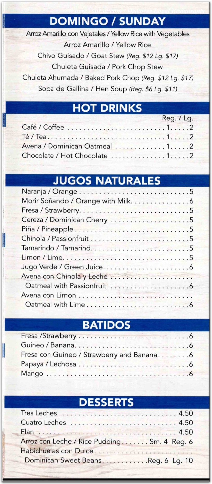 menu image