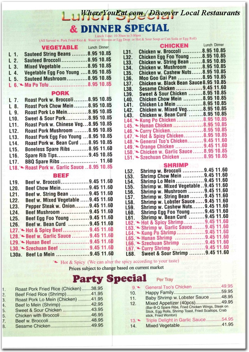 menu image