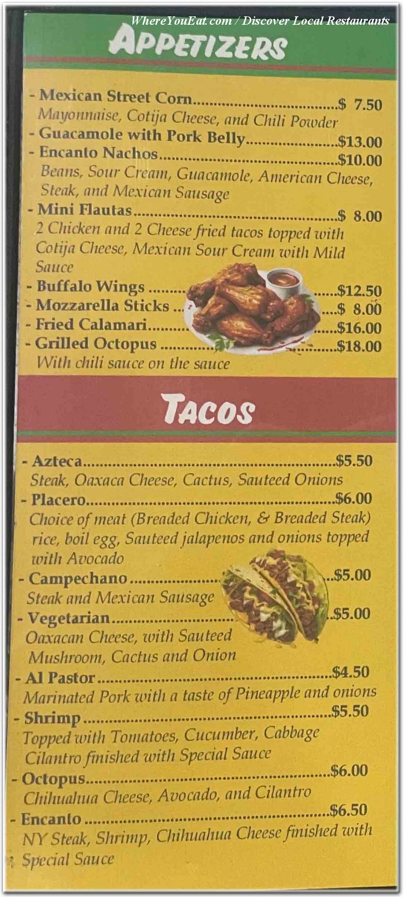 menu image