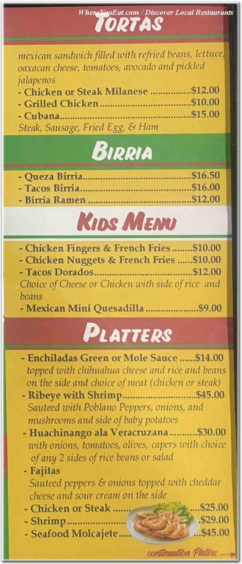 menu image