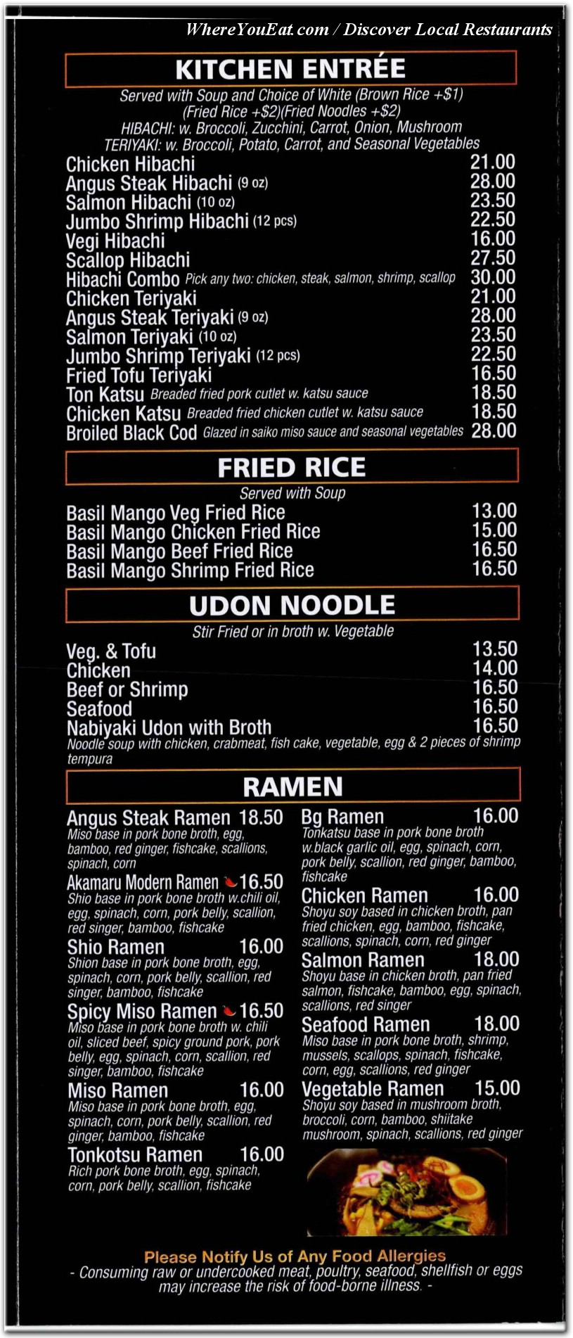 menu image