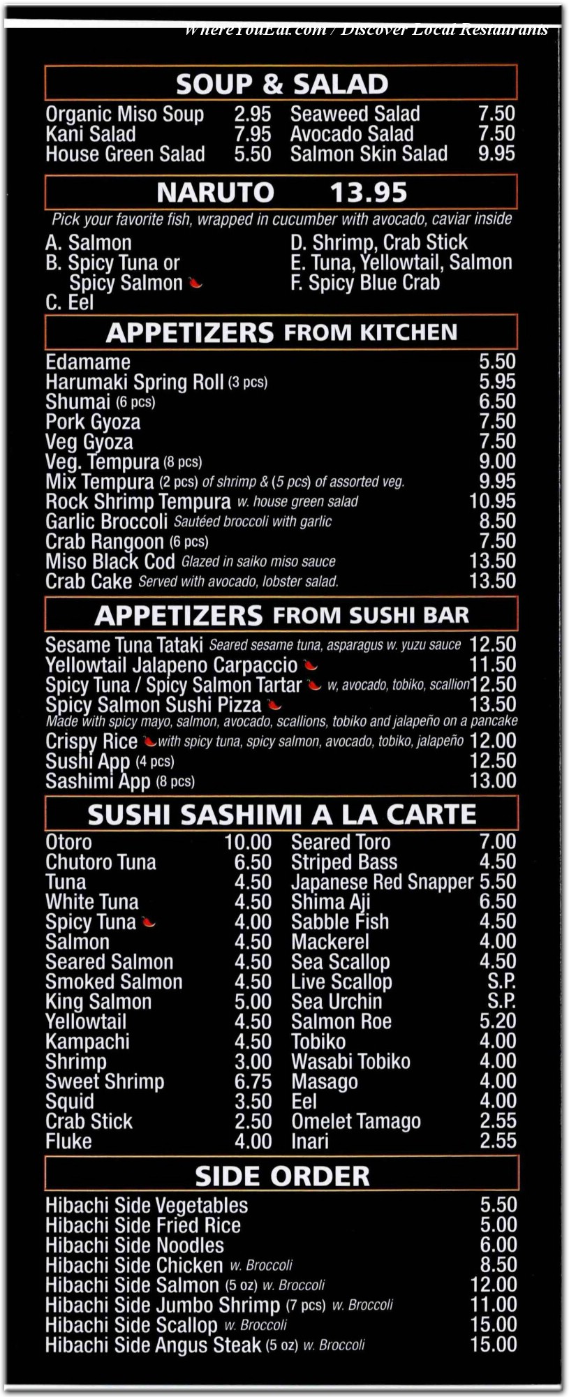 menu image