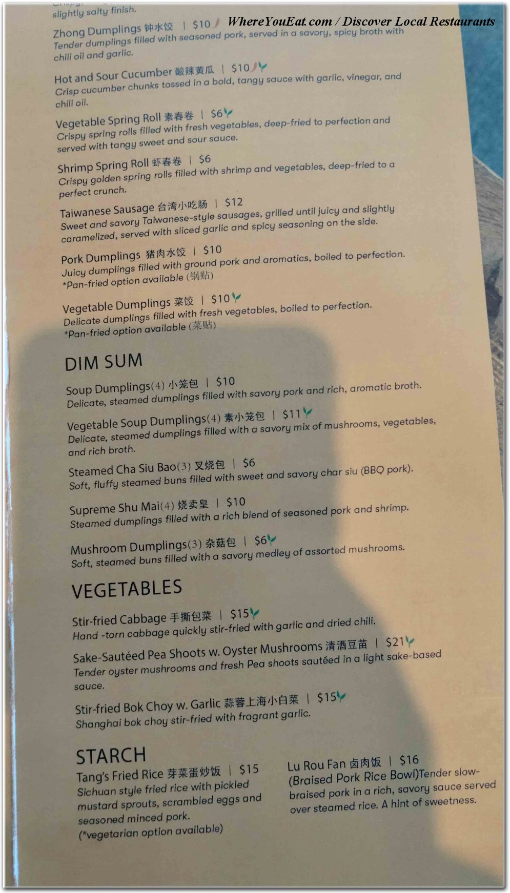 menu image