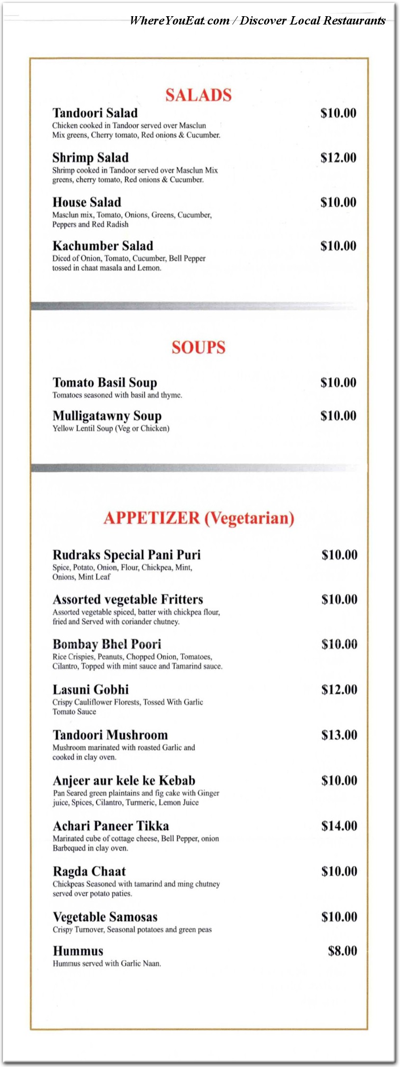 menu image