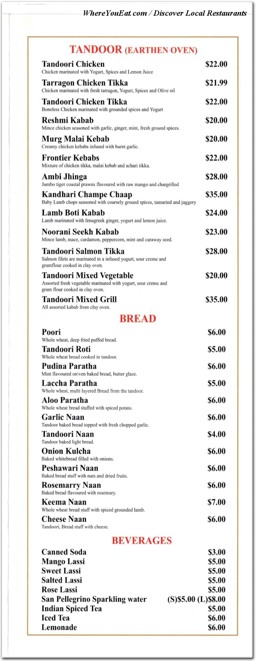 menu image
