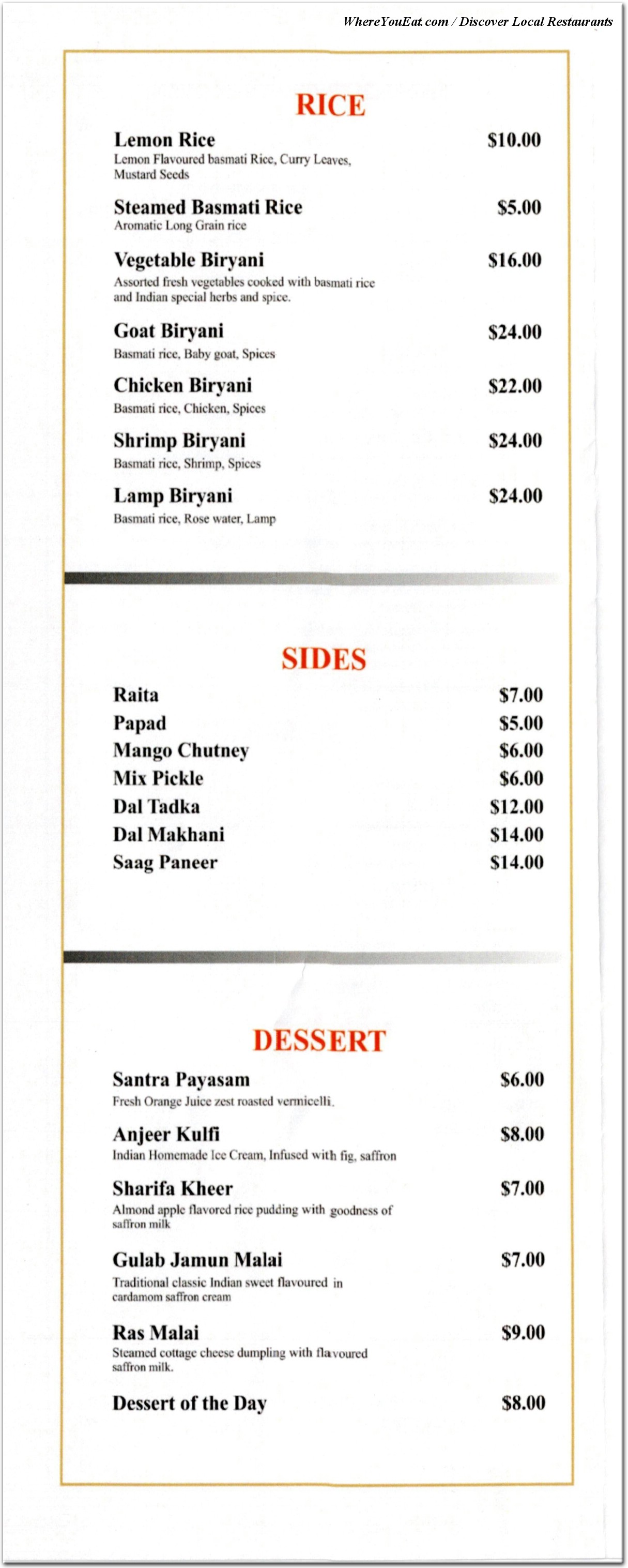 menu image