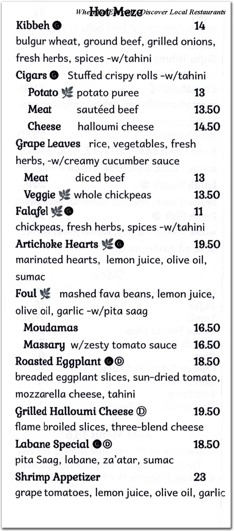 menu image
