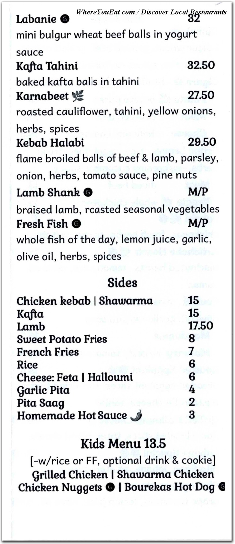 menu image