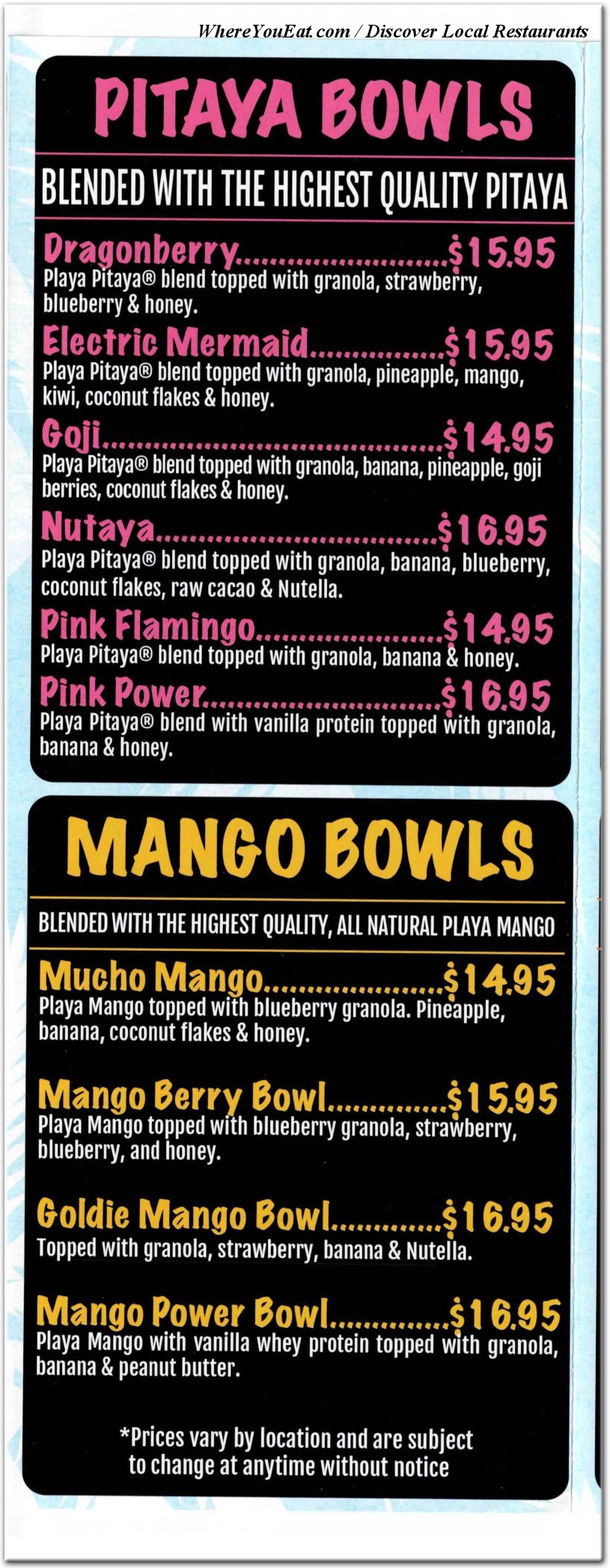 menu image