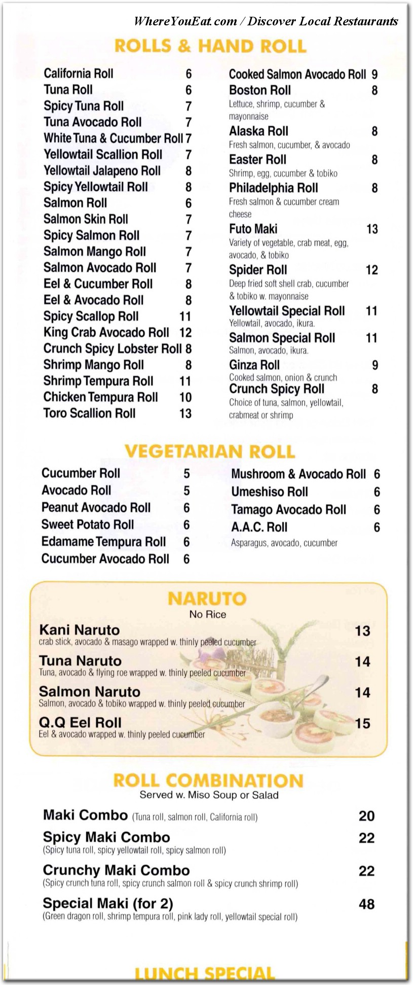 menu image