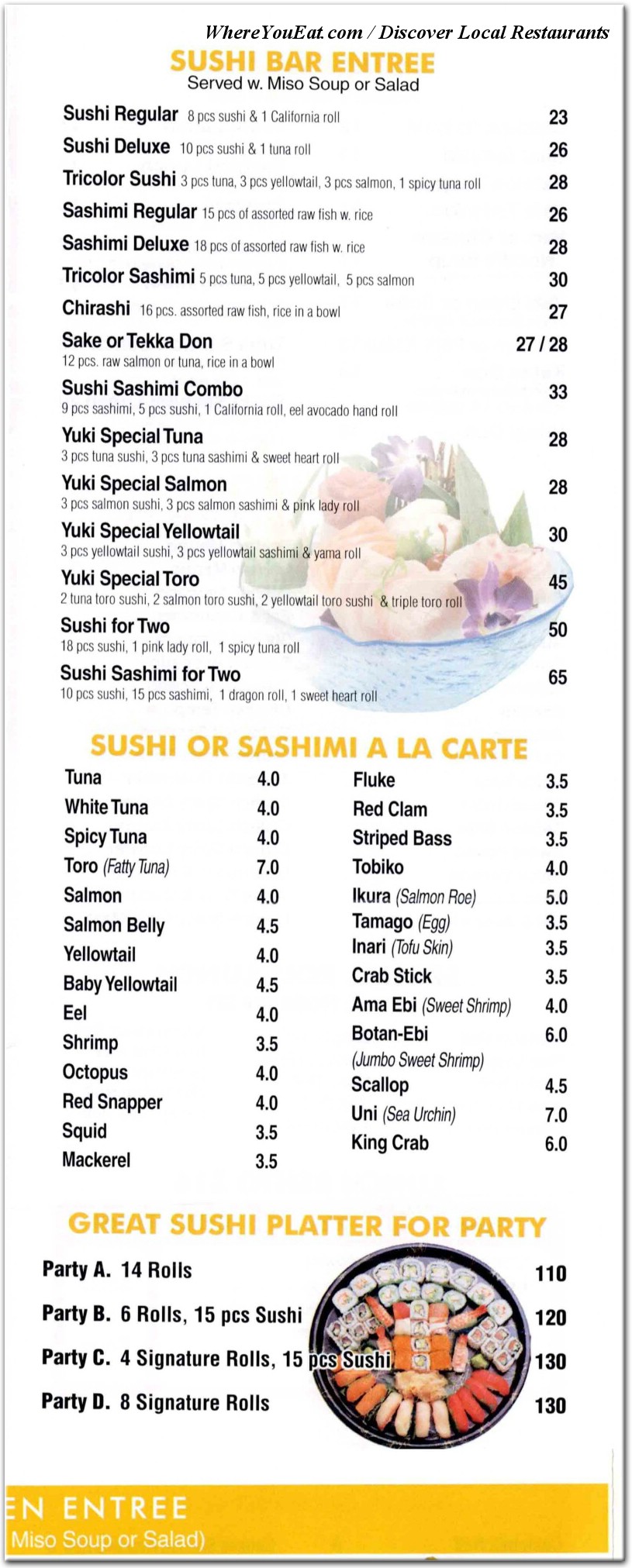 menu image