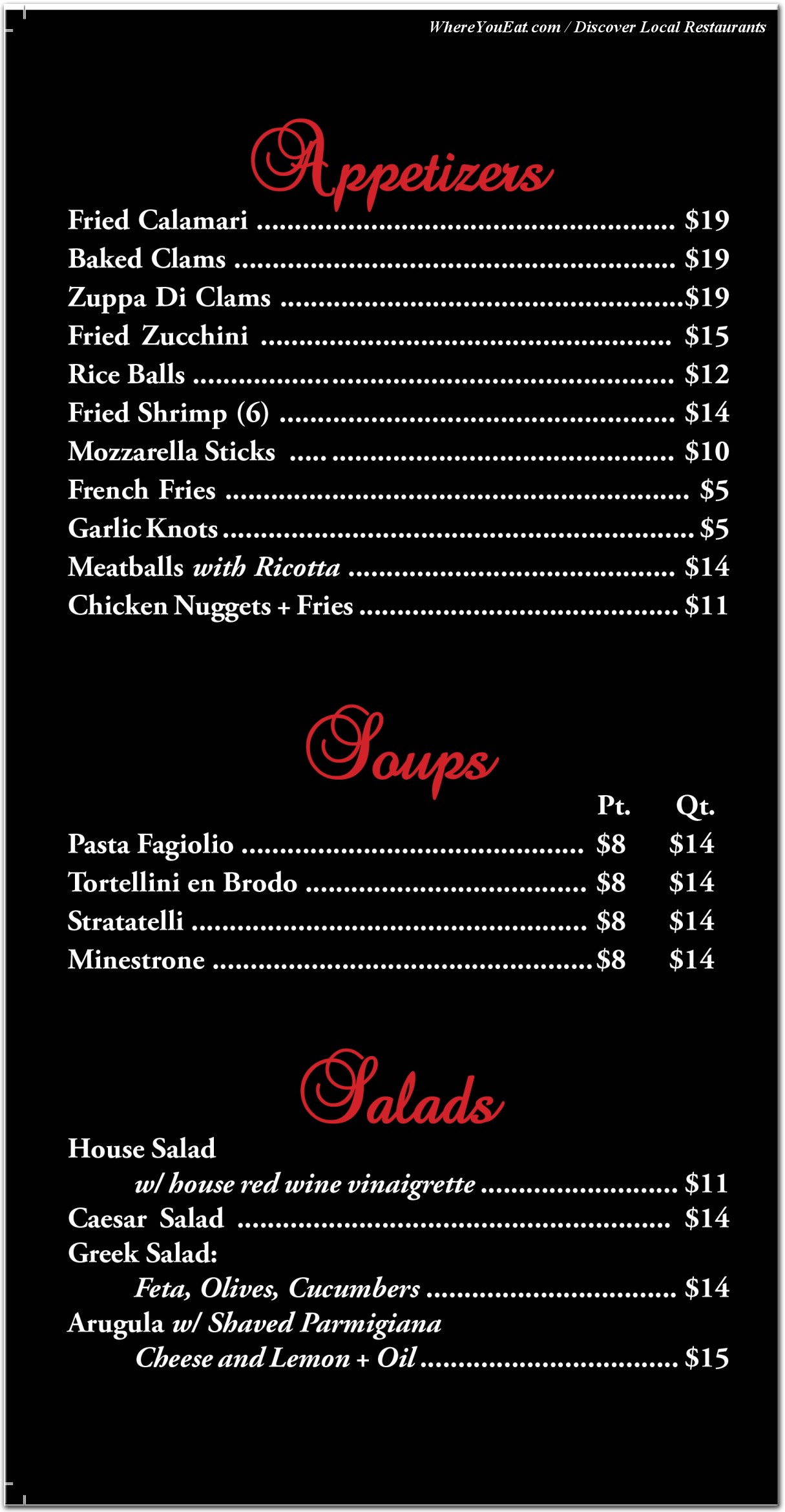 menu image
