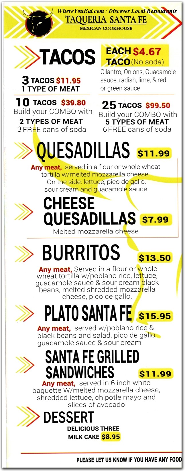 menu image