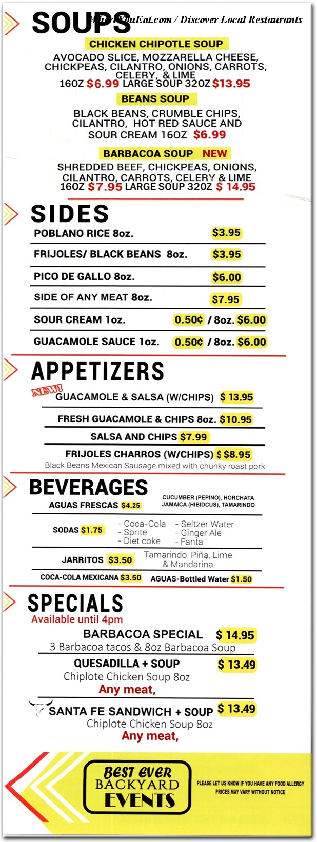 menu image