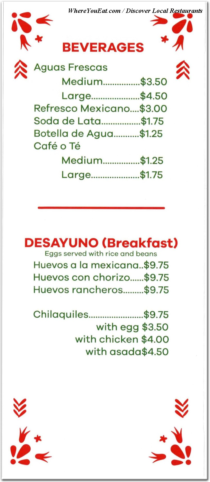 menu image