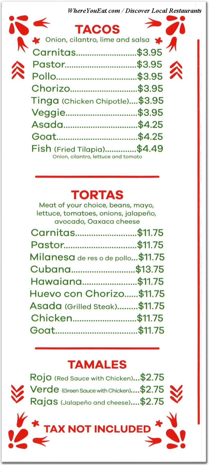 menu image
