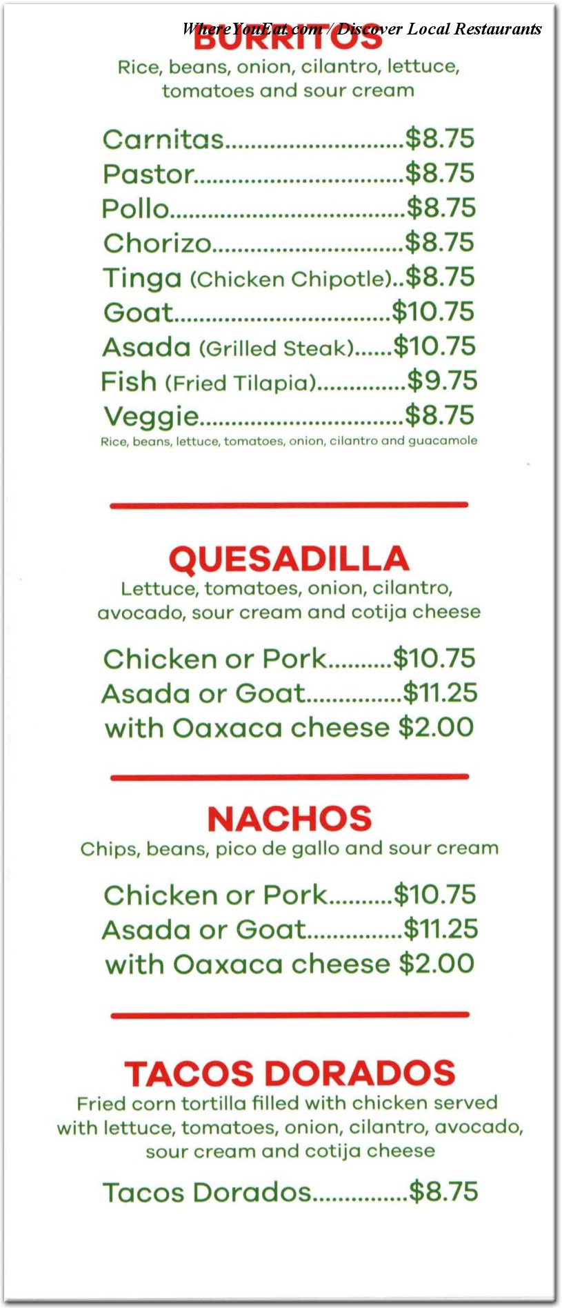 menu image