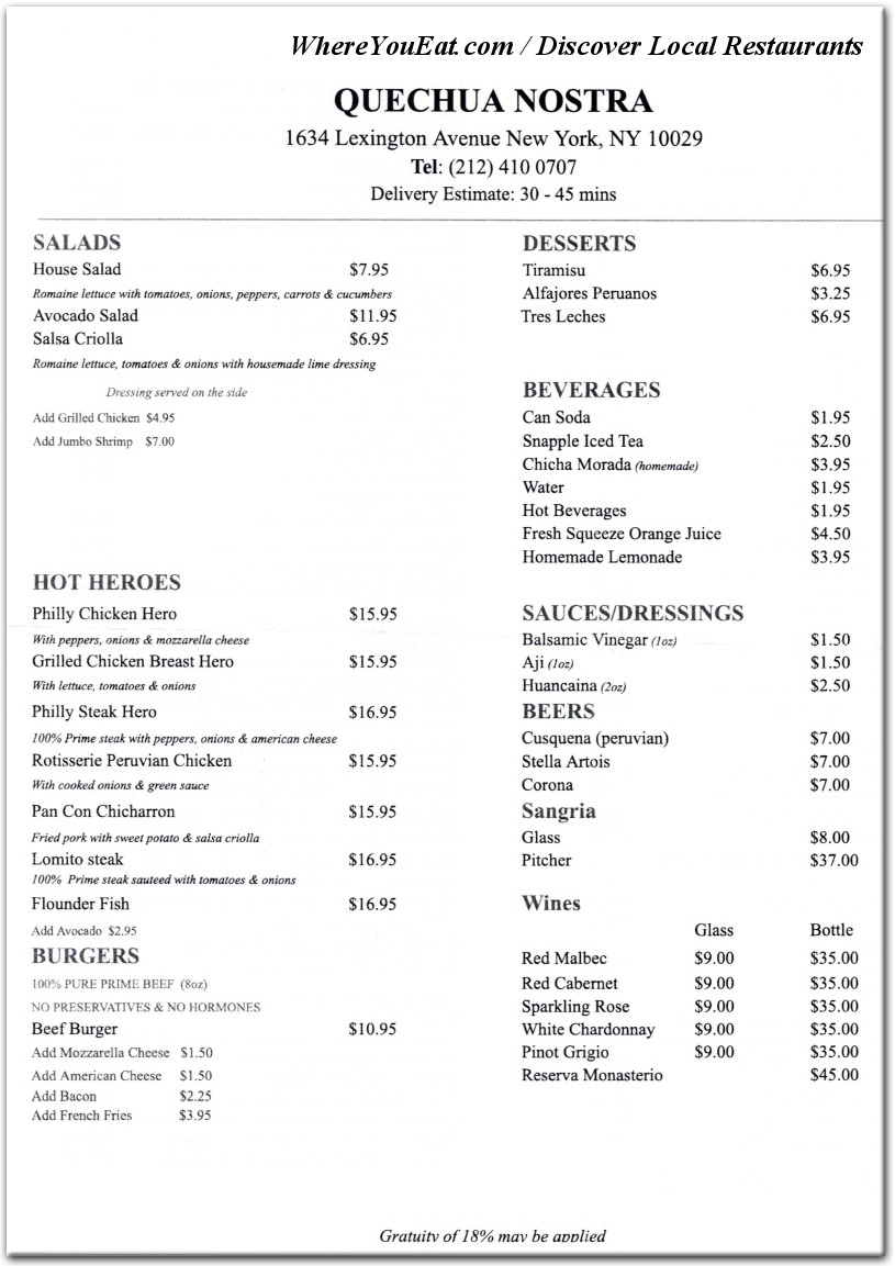 menu image