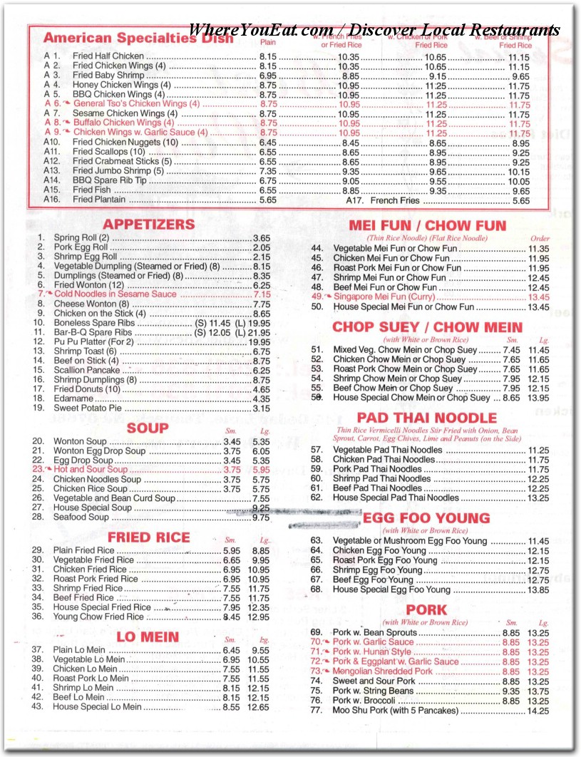 menu image