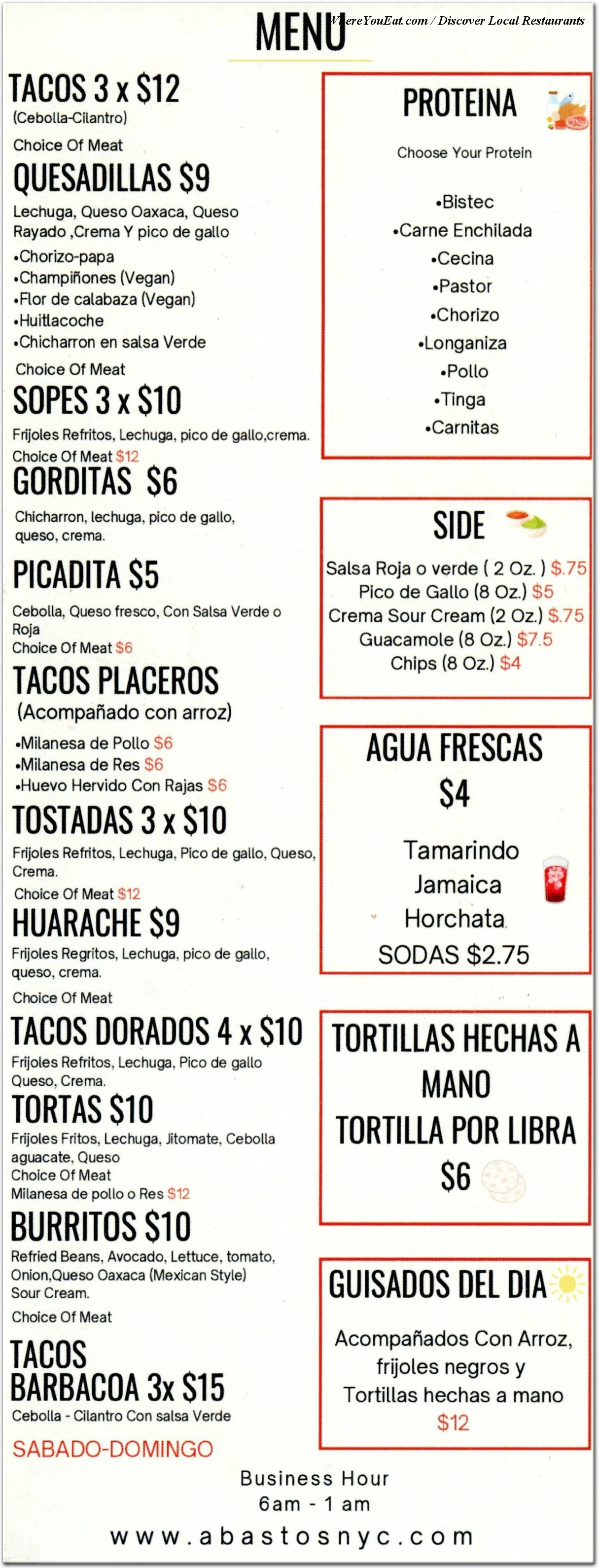 menu image
