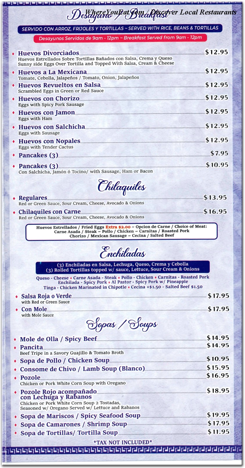 menu image