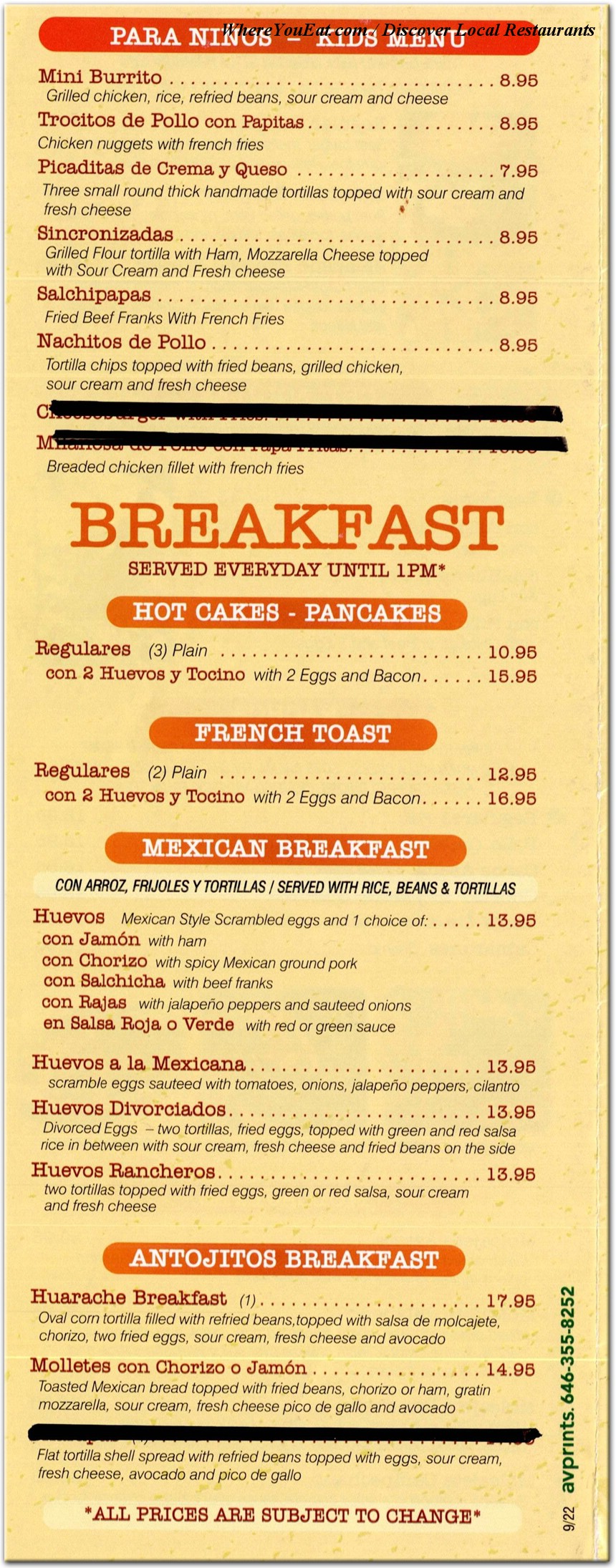 menu image