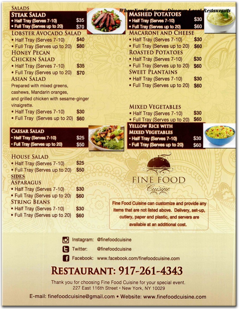 menu image