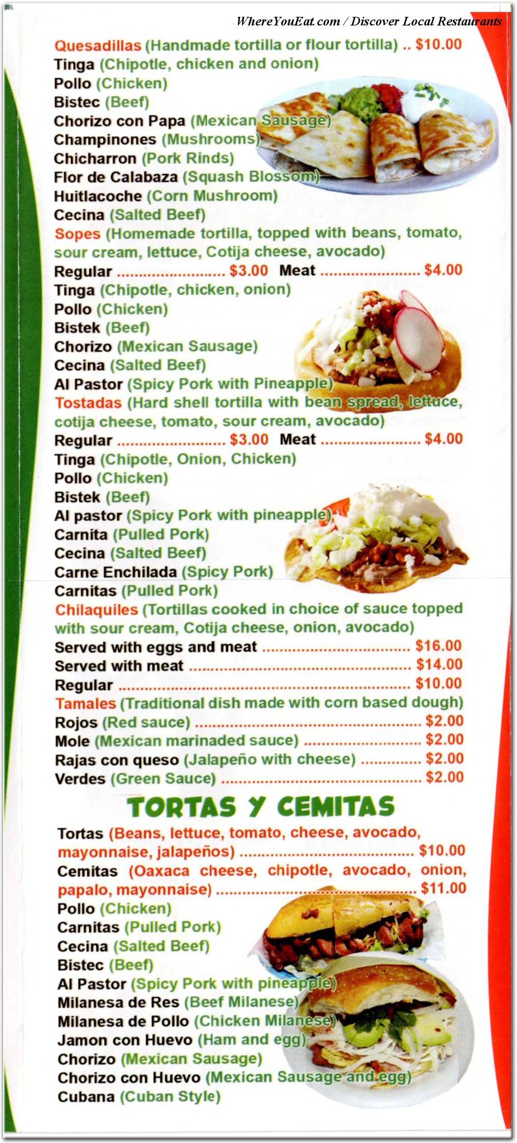 menu image