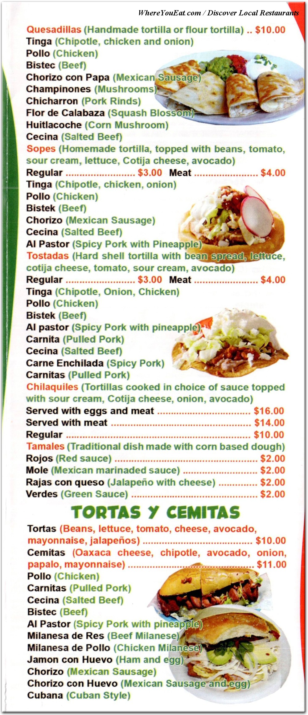 menu image