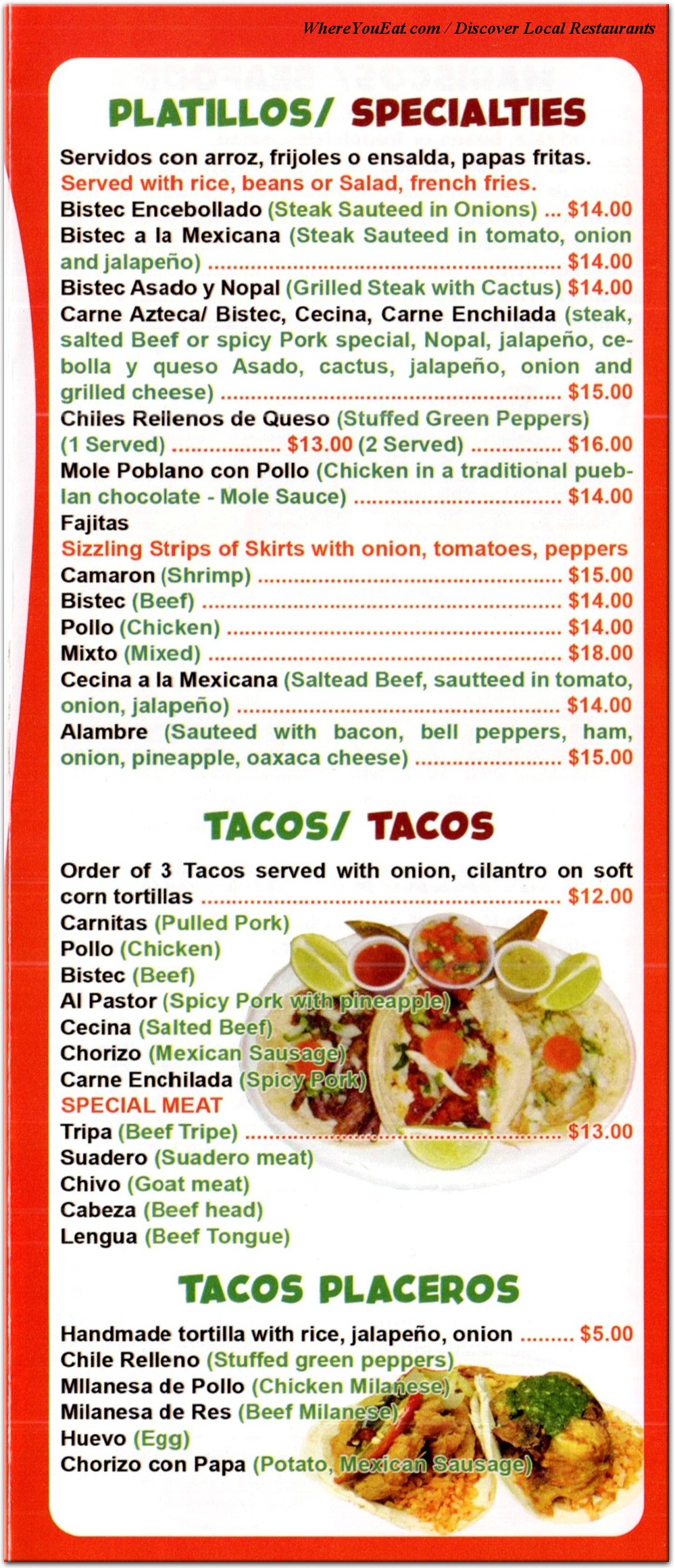 menu image
