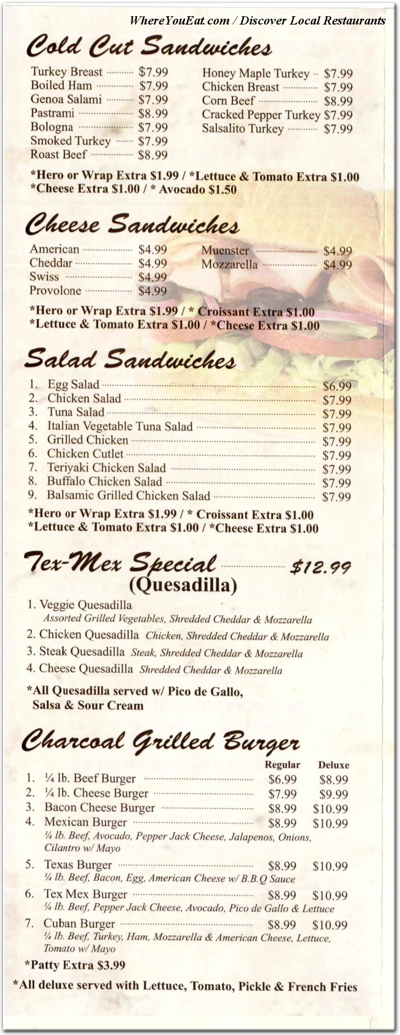 menu image
