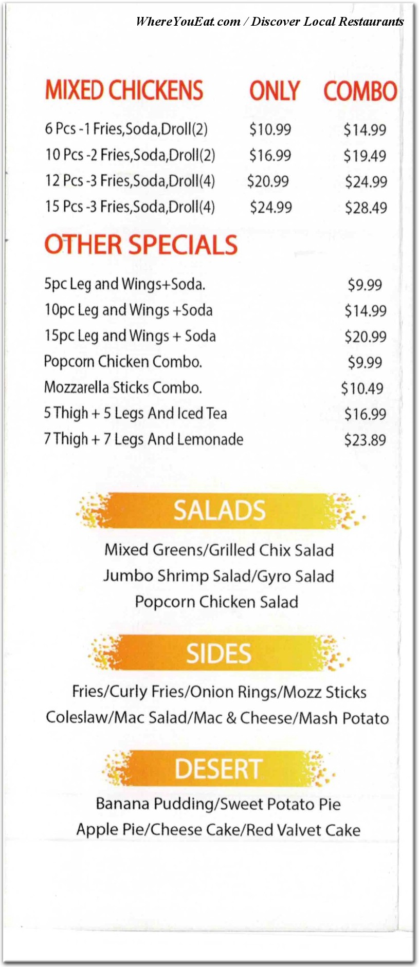 menu image