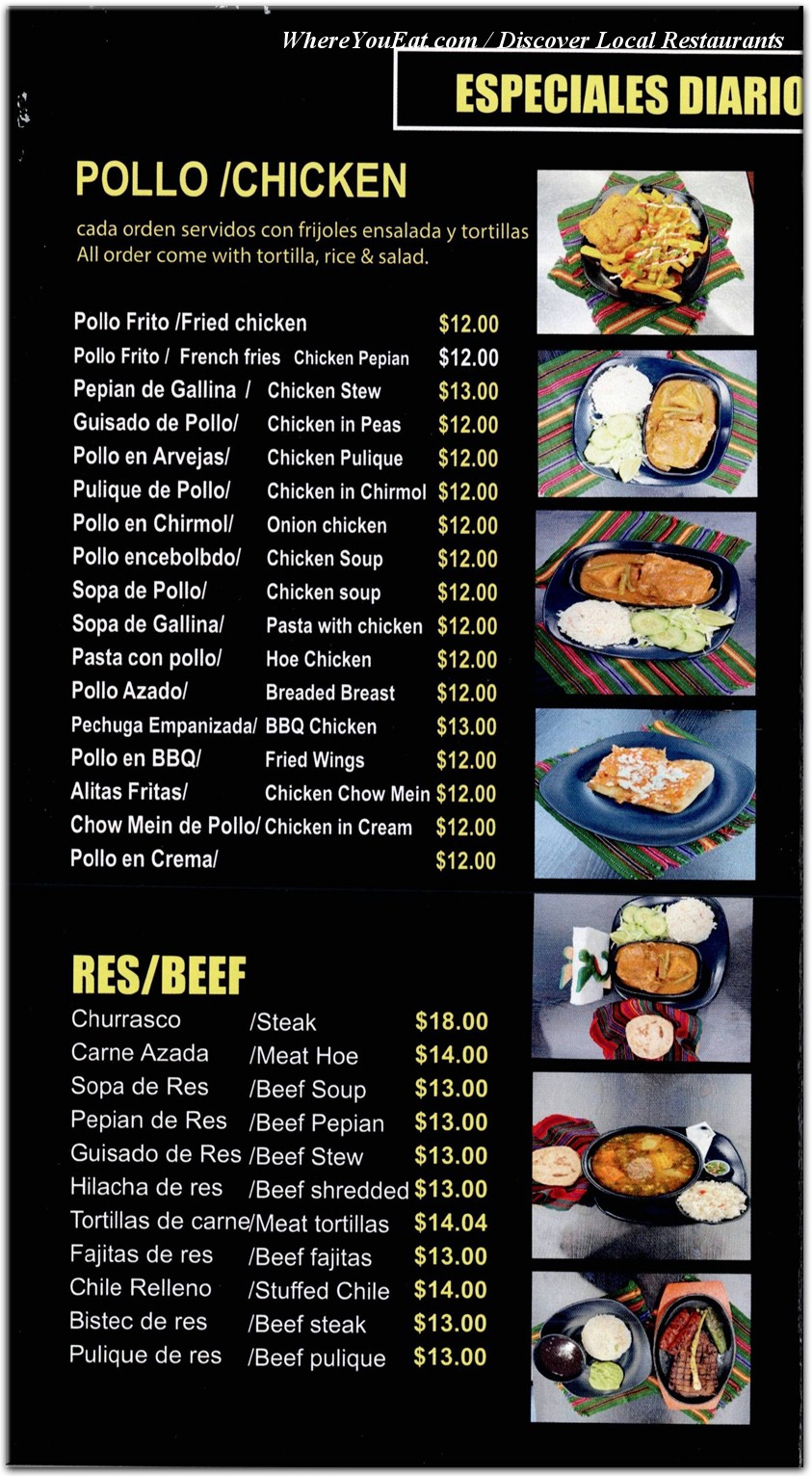 menu image