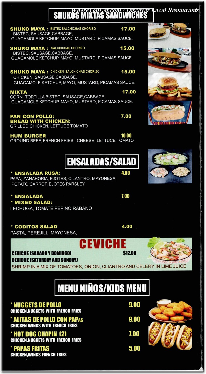 menu image