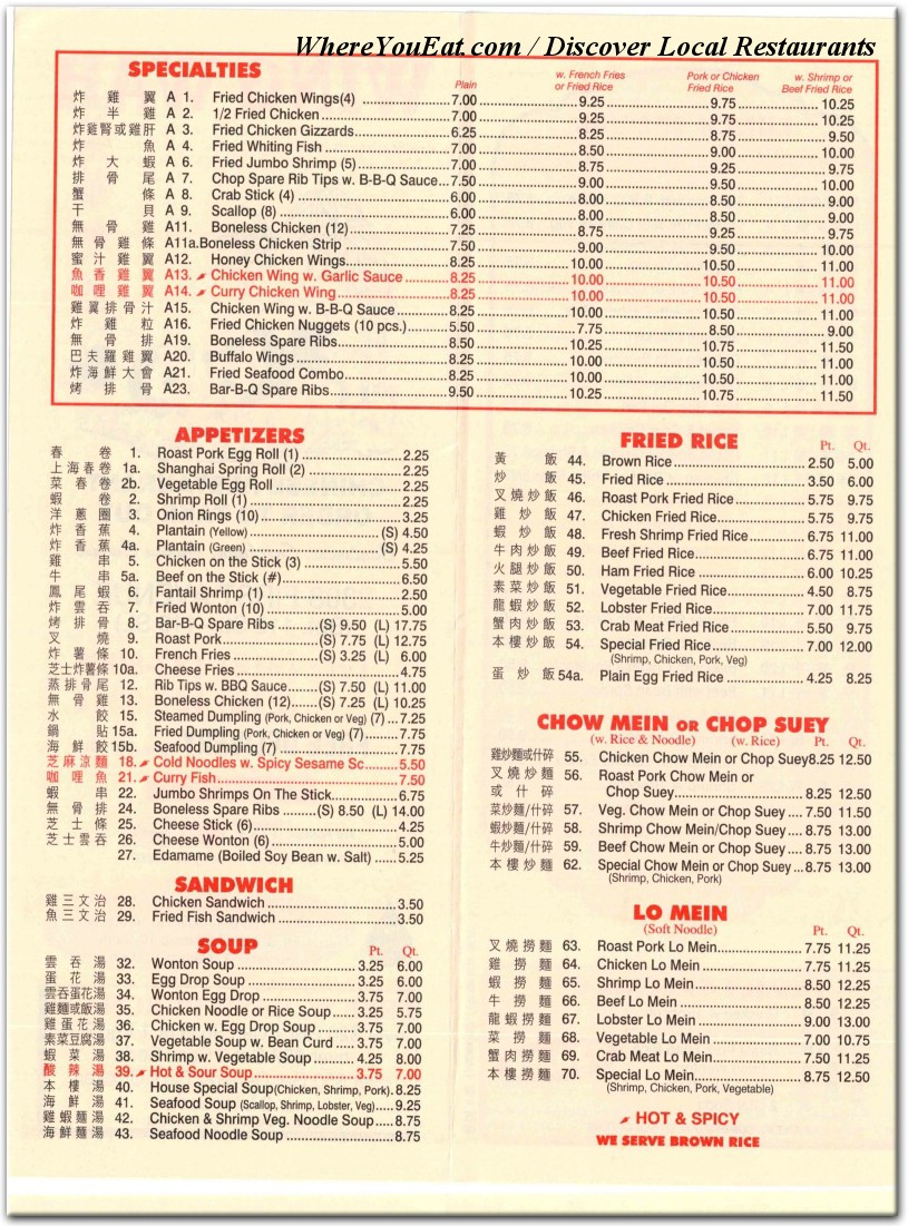 menu image