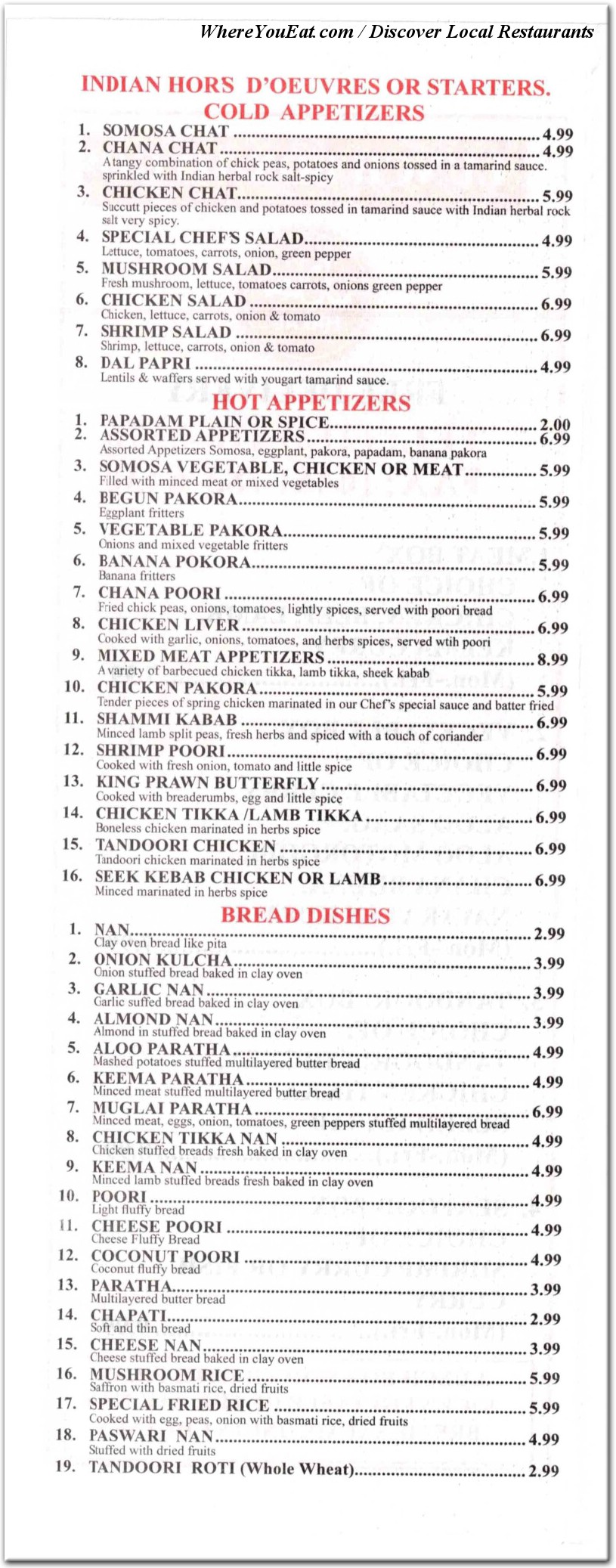 menu image