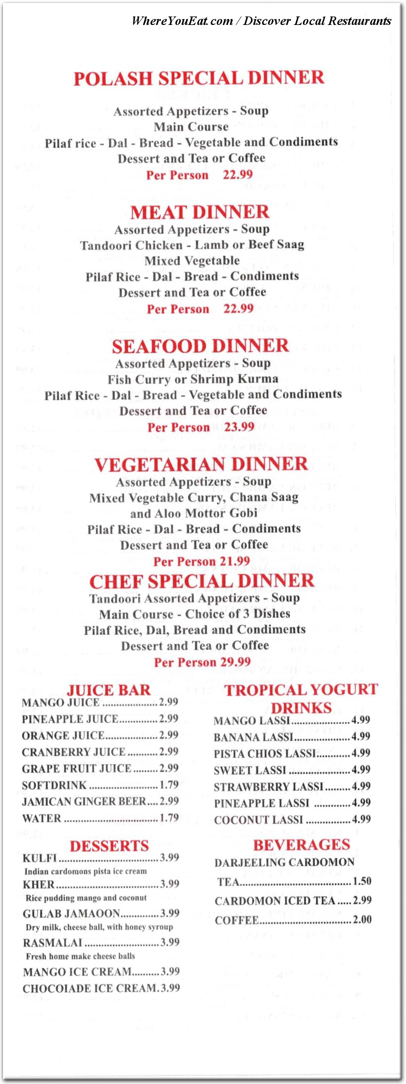 menu image