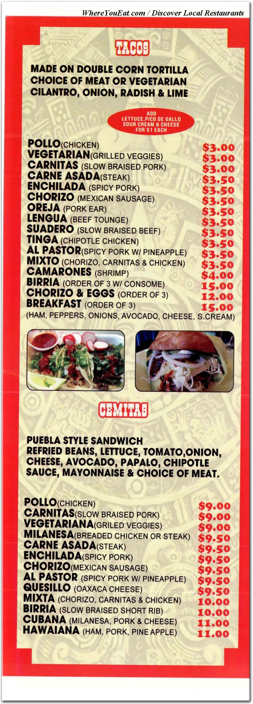 menu image