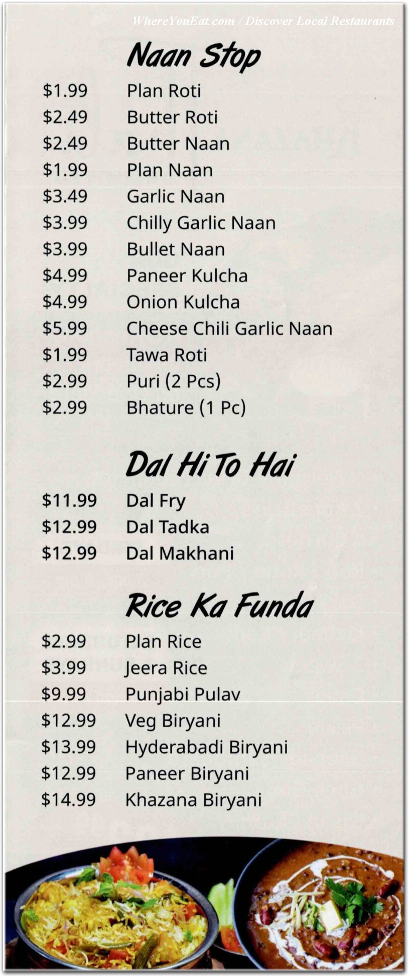 menu image