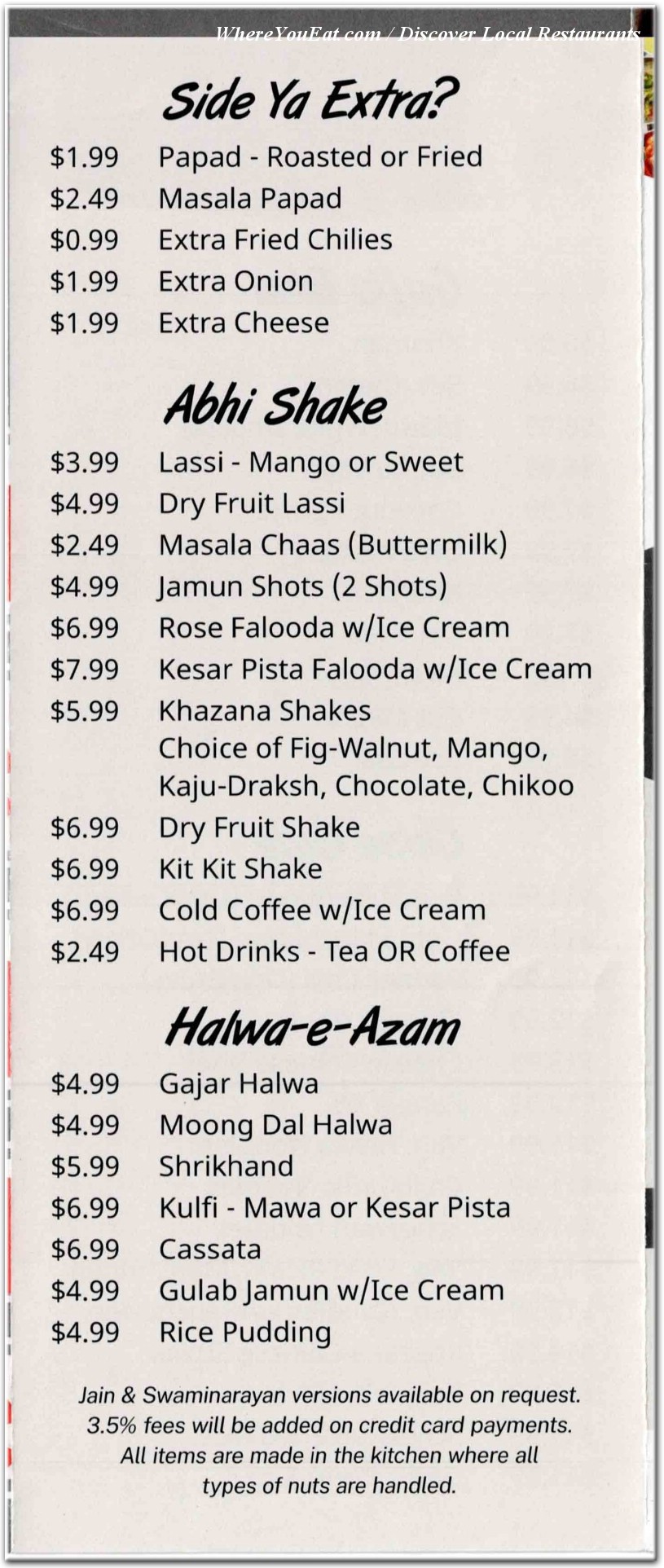 menu image