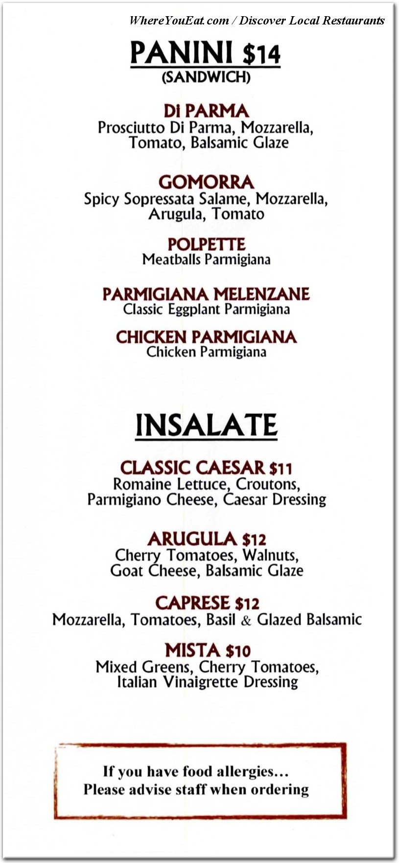 menu image