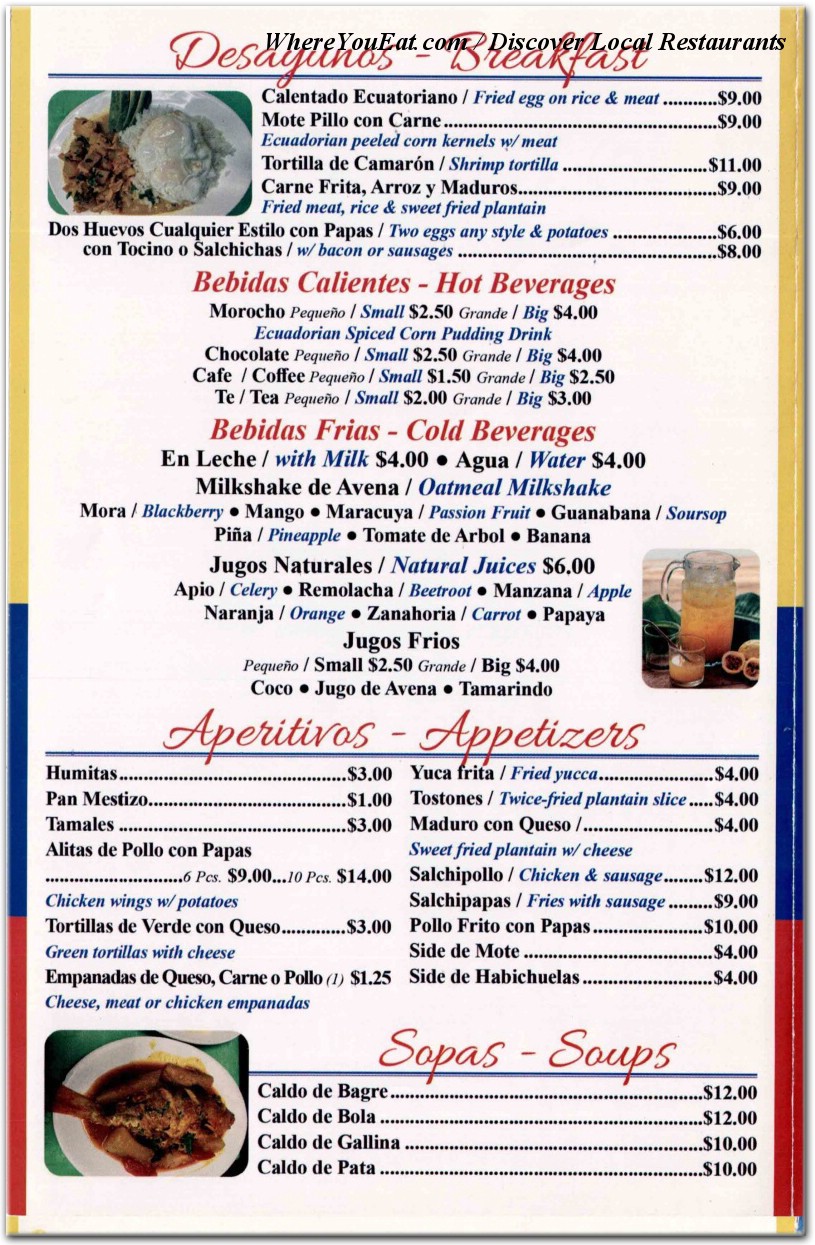 menu image
