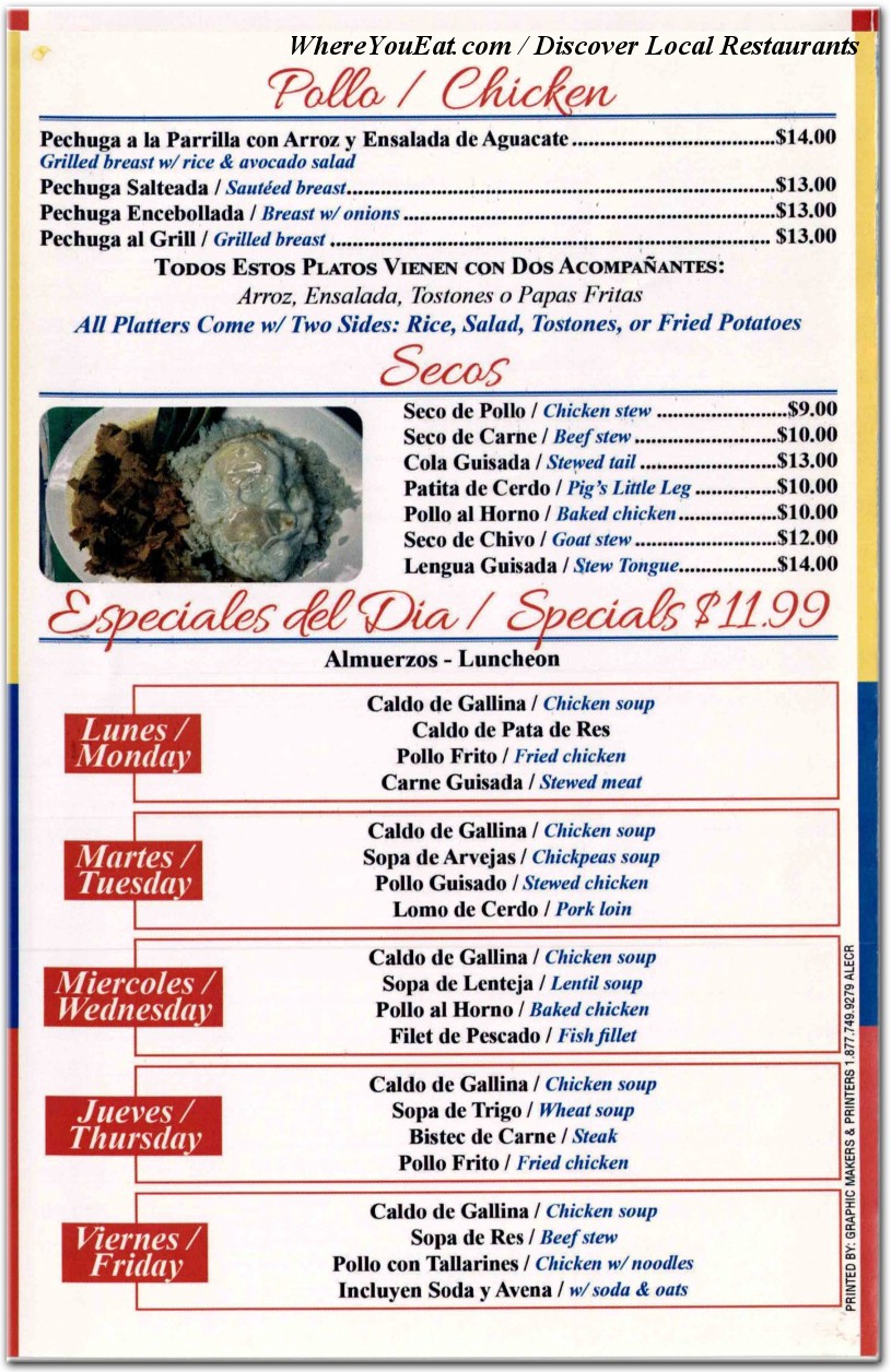 menu image