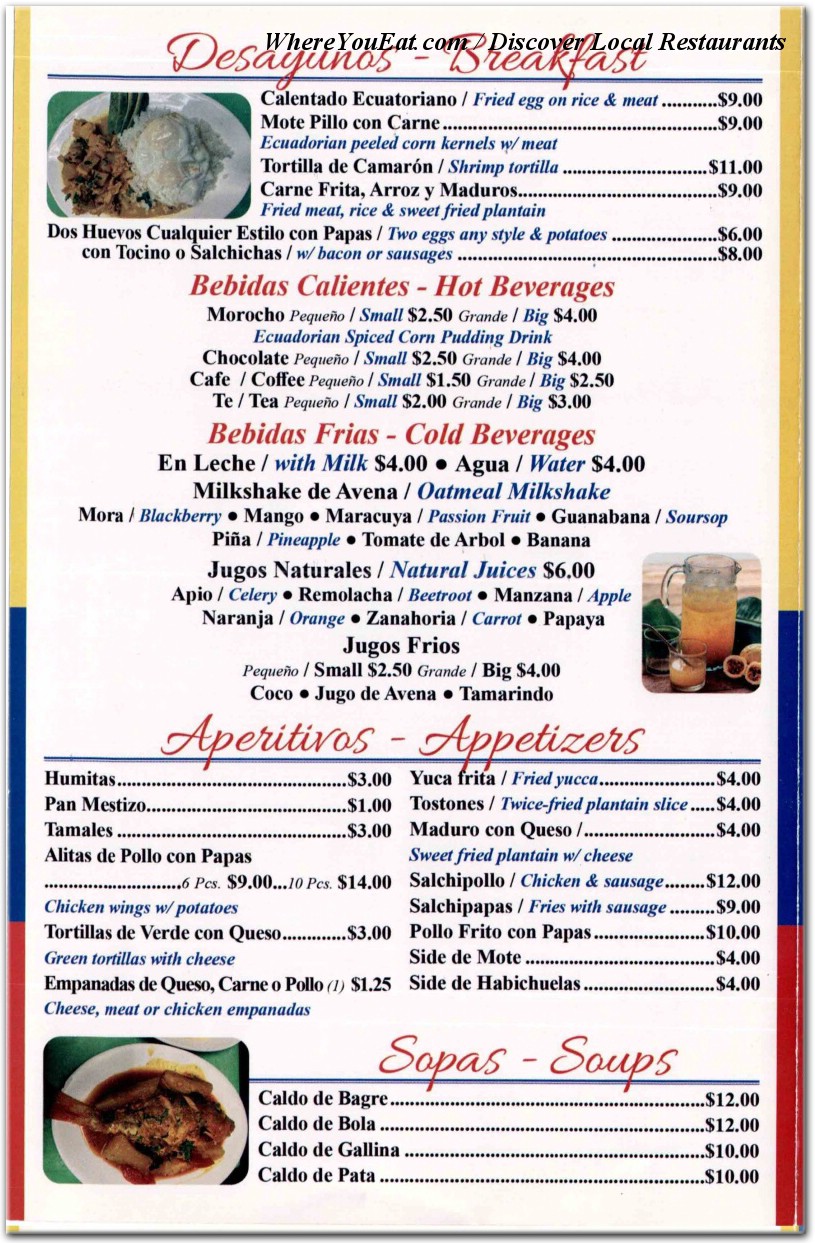 menu image