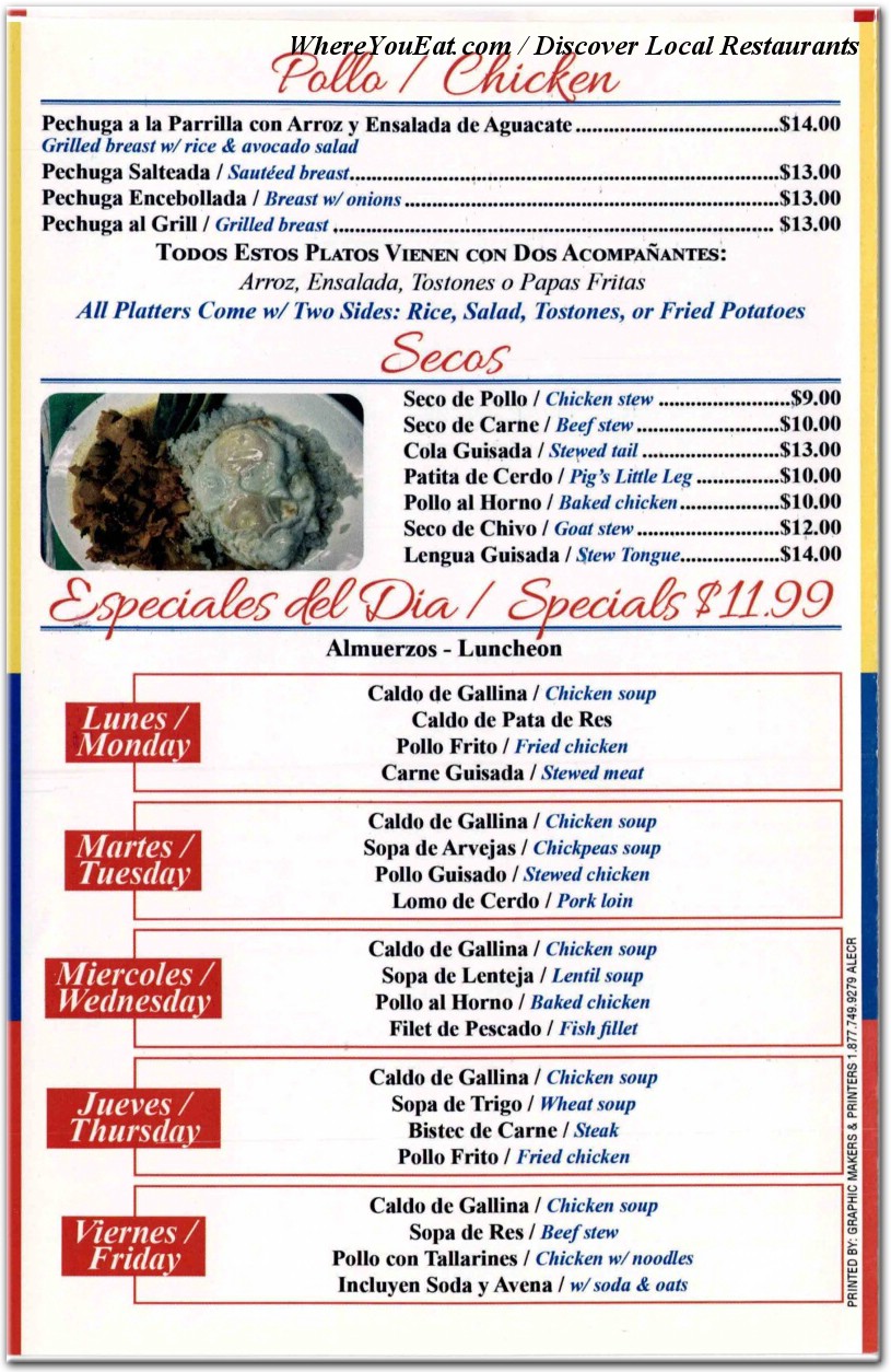 menu image