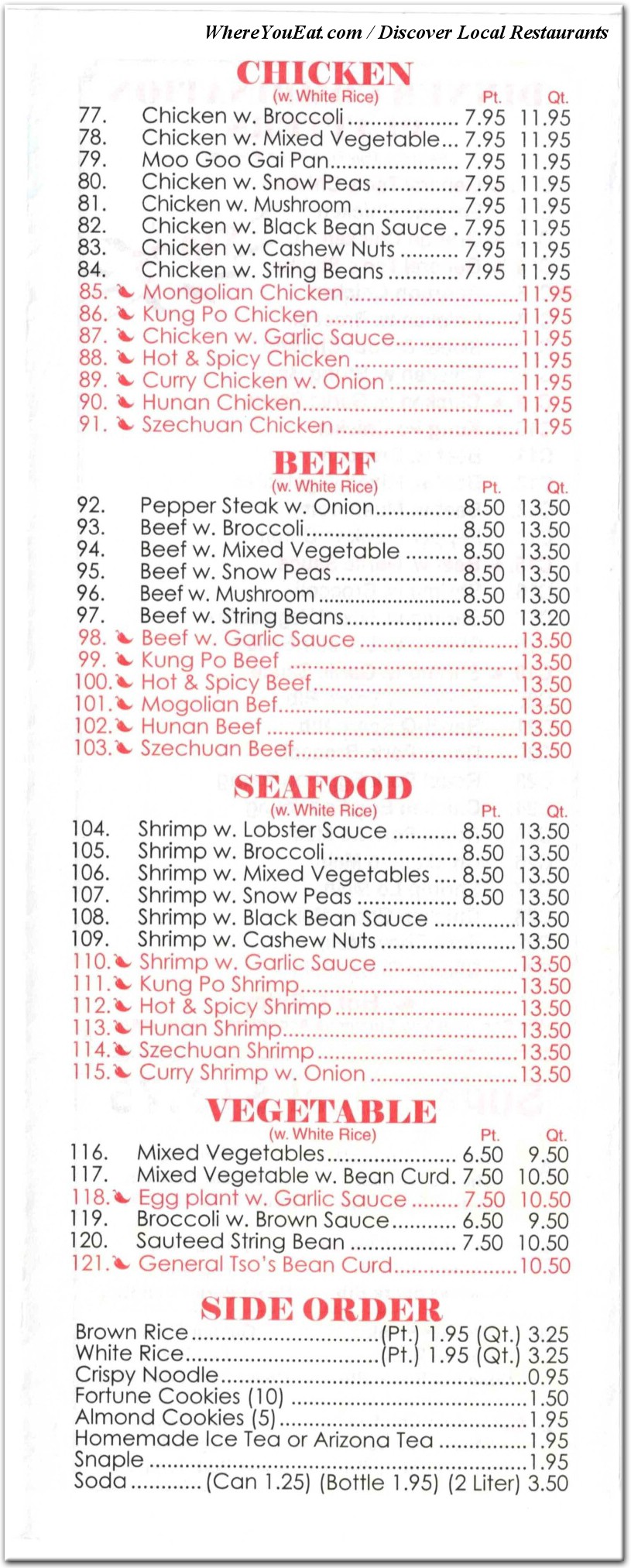 menu image