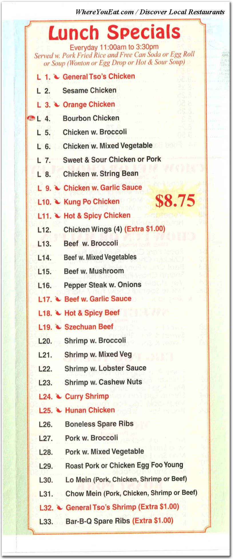 menu image