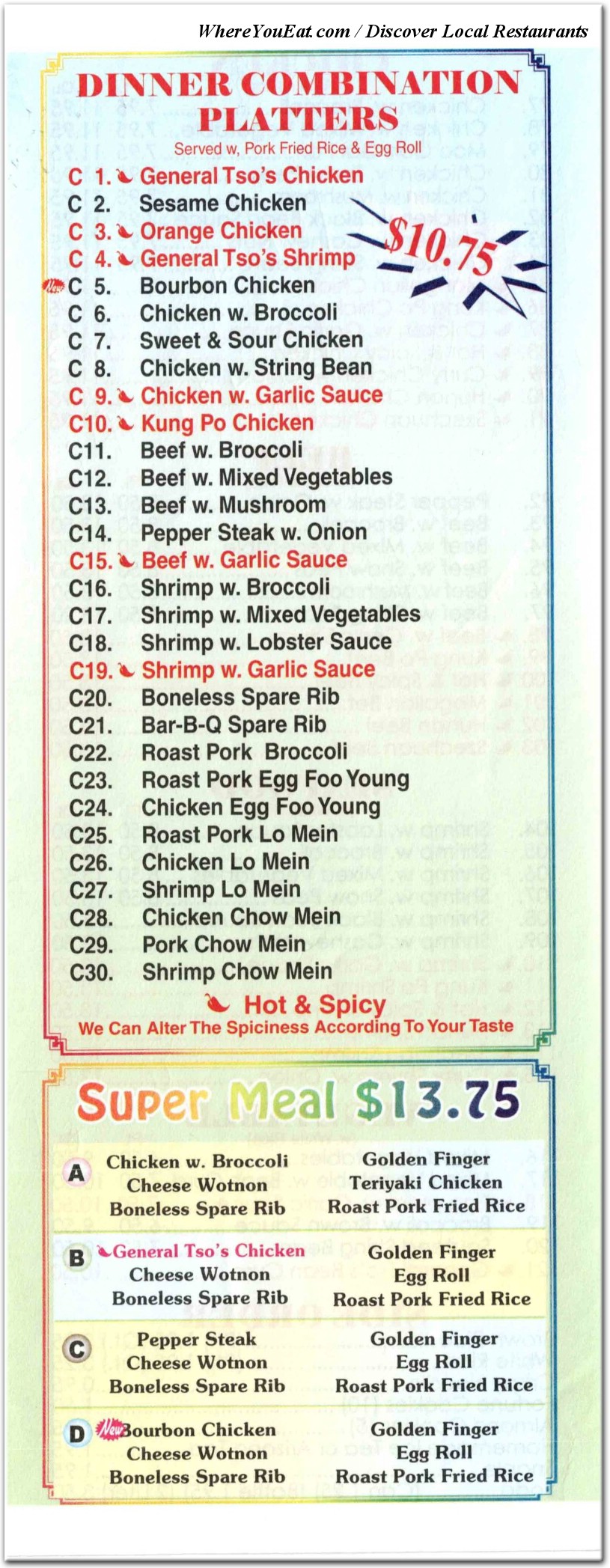 menu image