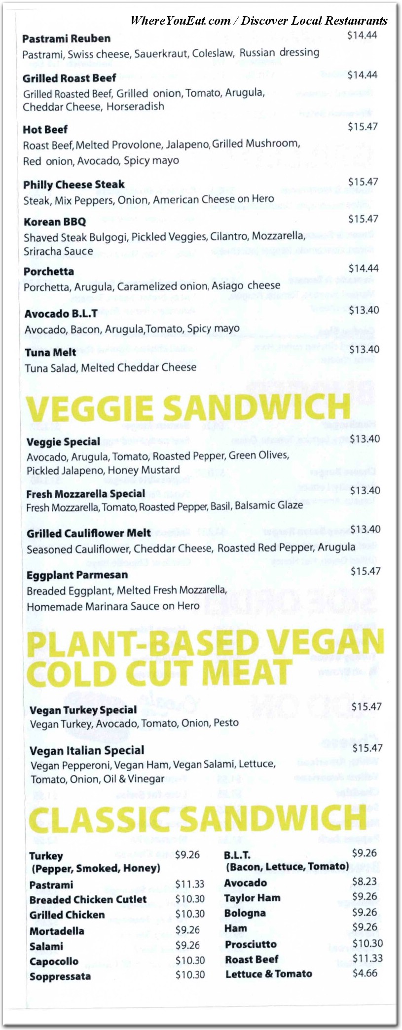 menu image